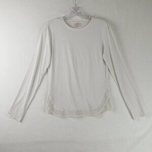 Chase 54 White Long Sleeve Tee Size S Lightweight Curved Hem